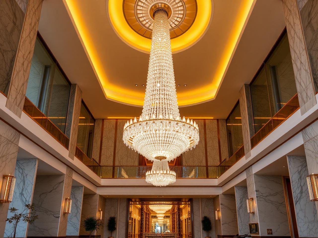 酒店大厅定制水晶吊灯